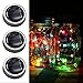 3 Pack Solar Mason Jar Lid Insert- YTE Color Changing LED Mason Jar Solar Fairy Light for Glass Mason Jars and Garden Decor, Solor Fairy String Light
