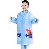 Kids Raincoat Boys Girls Rain Jacket Hooded Dinosaur Poncho Waterproof Coat Outdoor Sports 2-12Years