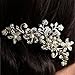 ZXUY Charm Bridal Wedding Silver Crystal Rhinestones Pearls Women Hair Comb Clip Hot