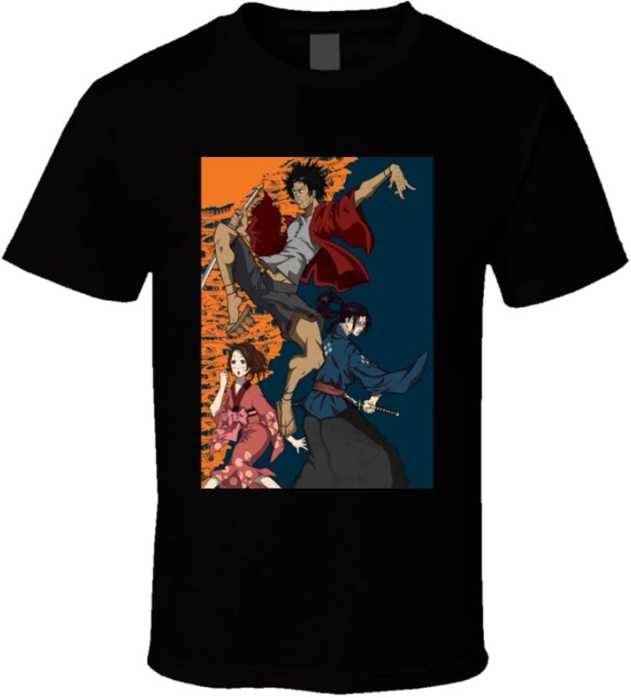 Samurai Champloo Anime Tv Show Poster Cool Fan T Shirt L Black