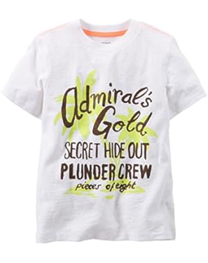 Carters Baby Boys Admiral's Gold T-Shirt 12 Month White