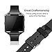 GHIJKL for Fitbit Blaze Slim Bands with Frame, TPU Replacement Sport Strap with Black Frame for Fitbit Blaze Smart Fitness Watch, Large Small, Black