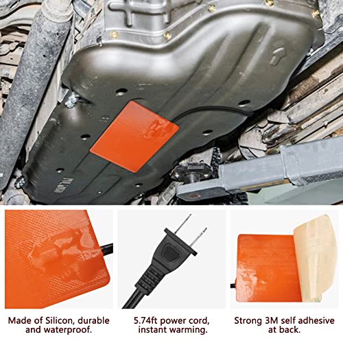 YIBEICO 2Pcs Car Engine Heater Pad, 150W Engine Block Heater, Oil Pan
