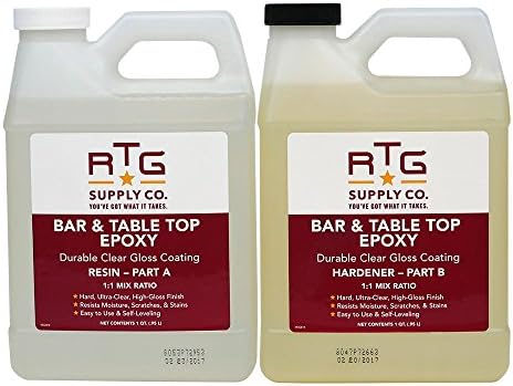 RTG Bar & Table Top Epoxy Resin for Bars Countertops Furniture and Tables (2-Quart Kit)