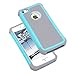 iPhone 5s case, iPhone SE Case, ShuYo(TM) Rugged Heavy Duty Impact Slim Hard Hybrid Case Heavy Duty Protection Shock-Absorption/Impact Resistant Bumper Case for iPhone 5 5S SE 5SE [Turquoise/Grey]