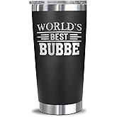 AcevedoDesign World's Best Bubbe Tumbler - Best Bubbe Laser Engraved - Bubbe Mug - Father's Day Gift - Birthday Gift For Bubbe - Bubbe Coffee Mug - Stainless Steel Travel Tumbler 20Oz, Black