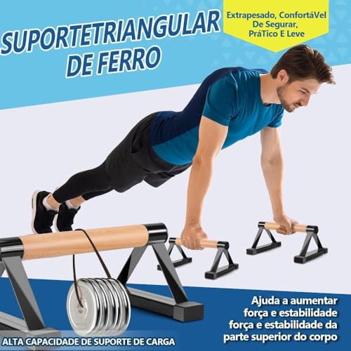 Preta e Branca, Suporte de Calistenia Barra Paralela de Chão Barra Fixa 34 * 23 * 15CM Amarela