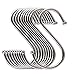 GXHUANG Heavy Duty Metal Chrome Plated S Shape Hooks, Set of 10 (Large)