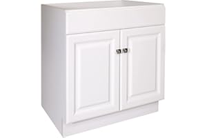 Design House 597153 Wyndham 30 Inch Unassembled 2-Door Bathroom Vanity without Top, White