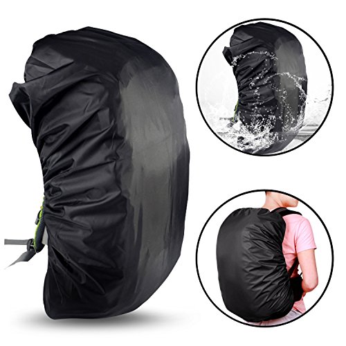 IDOMIK Backpack Rain Cover Waterproof Pack Covers Large Small Tear Resistance Adjustable Elastic Raincover Camera Backpack Bag Cover Accessories