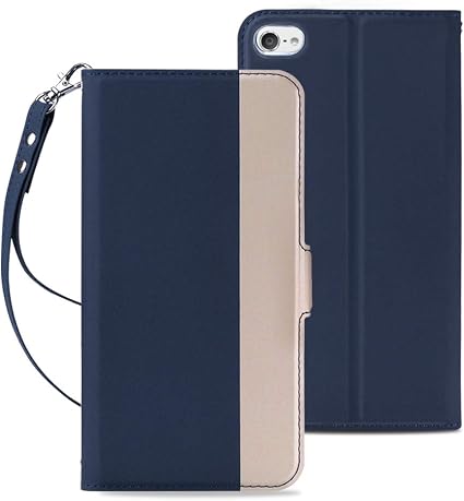 Amazon Ipod Touch 7 ケース Shinezone Touch7 Touch6 手帳型 超耐磨高級puレザー スタンド機能付き ストラップ付き 財布型 ケース Ipod Touch 7 Ipod Touch 6ケース ブルー Shinezone ケース