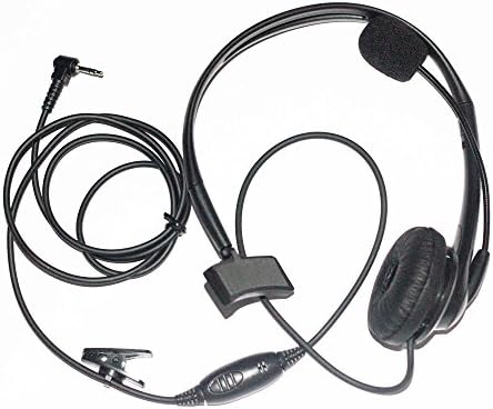 Caroo Walkie Talkie Earpiece Noise Cancelling Headphone Overhead Headset for 1 PIN 2.5MM Motorola Cobra Talkabout Walkie Talkie 2 Way Radio T6200C T5800 T7200 T5720