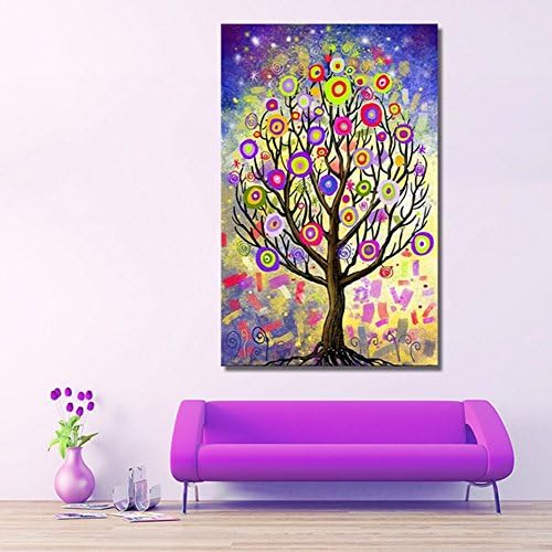 DIY 5D Diamond Painting Kit, Full Diamond Embroidery Rhinestone Cross Stitch Arts Craft Supply for Home Wall Decor (Colorful Dream Tree)