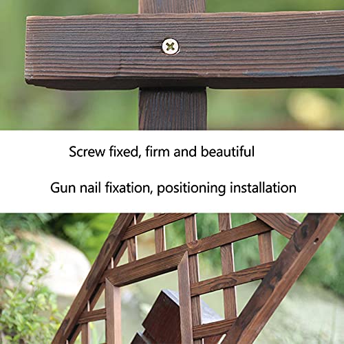 Zzmop Korrosionsbeständiger Holzgarten Laubständer,Rosenbogen Kletterpflanzen Rankenregal,Wetterfest,für Patio Pergola… – Bild 7