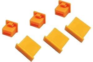 WXZRLIU 20 PCS Universal Laptop Plastic Dust Plugs Protector Stopper Cover Computer Port Cover PC Interface Stopper Socket protect Kit for Ethernet Hub Port RJ45, USB A type socket (Yellow)