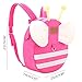 Vox Baby Girl Backpack Cute Cartoon Backpack with Leash for Toddlers Little Kids Backpack Cute Bee Animal Bag with Chest Strap, Pink