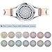TOODOO 1 Pieces Essential Oil Diffuser Bracelet Aromatherapy Oil Bracelet Locket Bracelet with 2 Leather Bands and 15 Color Pads, Girls Women Jewelry Gift Set (Flower A)