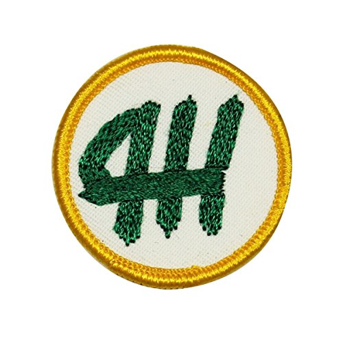 4-H Youth Program Badge Patch Farm Club Mentoring Embroidered Iron On Applique