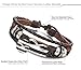 Besteel Charm Genuine Leather Bracelet for Men Wrist Wraps Bracelet Braided Cuff Bangle Adjustable 7-9 inches 2pcs a Set