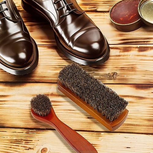 Shoe Brush, Shoe Cleaning Brush, Pieces Horsehair Shoe Brush