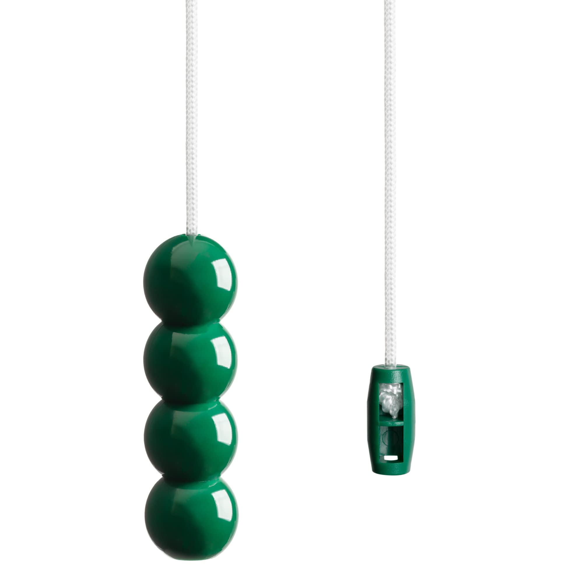 Light Pull Cord with a Bead Style Handle in a choice of Bright and Fun Colours. With Ice White Cord. (Racing Green)