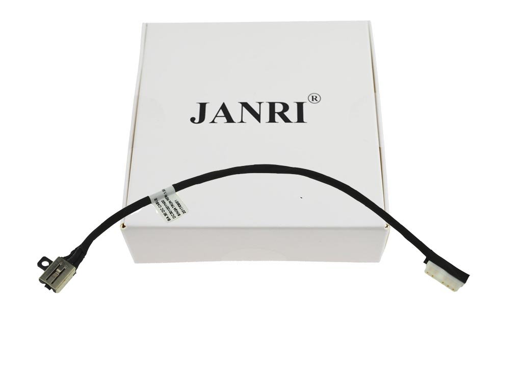 JANRI Replacement BA30 DC30100YN00 DC30100ZM00 R6RKM 0R6RK POWER JACK PORT SOCKET HARNESS CONNECTOR CHARGING PLUG DC IN CABLE for Dell Inspiron 15 5565 5567 I5567-4563GRY I5567-1836GRY