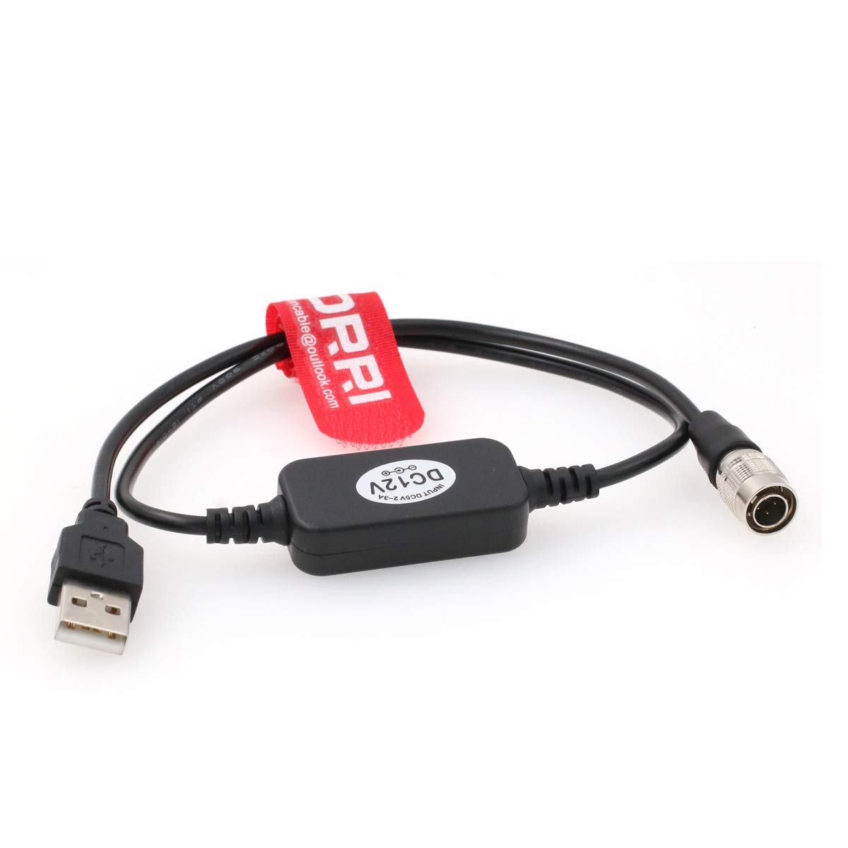 Dabixx D-Tap To Hirose 4-Pin Male Power Cable For Zoom F8 & Sound Devices Recorders