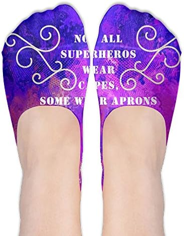 Not All Superheros Wear Capes, Some Wear Aprons Thin Casual No Show Socks Non Slip Flat Boat Line