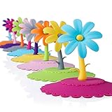 ME.FAM Unique Flower,set of 8 Pack,anti-dust Airtight Seal Silicone Cup Mug Cover,diy Covers,food-grade Silicone Drink Covers,spillproof,leakproof,keeps Beverages Hot or Cold, Silicone Cup Lid