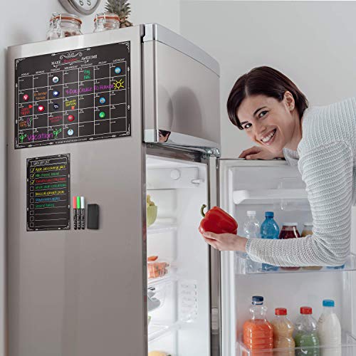 1 Magnetic+Chalkboard+Calendar+Refrigerator+Kiamyah