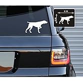 Printbeat German Shorthaired Pointer Vinyl Decals Stickers for Cars, Vans, Trucks, and laptops (White5x8)