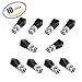 OdiySurveil 10 Pieces BNC Male Balun Extension Connectors and Camera Terminal Male Adpater for Coax CAT5 to CCTV Surveillance Video Camera Coaxial/Cat5/Cat6