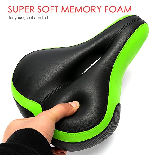 image for Inofia Bike Seat Comfort Bicycle Saddle, GEL Memory Foam, Dual Shock A
