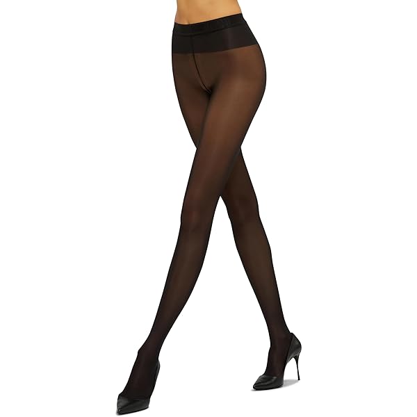 Wolford Women's Individual 10 Back Seam Tights, Black, XS at