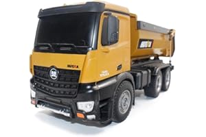 wheelfun HUINA Toy 573 1/14 RC Dumper Truck Model Car 2.4G Radio Control Battery Light Hobby Grade Model for Ages 15+