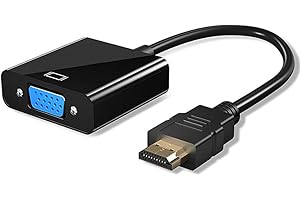 ALINKER HDMI to VGA Adapter, Gold-Plated HDMI to VGA Video Converter (Male to Female) Compatible for Computer, Desktop, Lapto