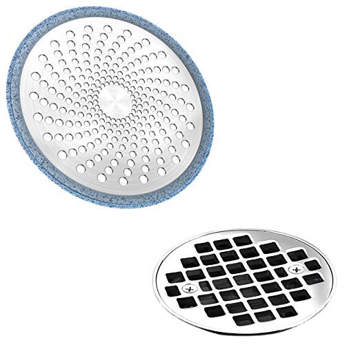 Stan Boutique Drain Hair Catcher/Strainer/Trap/Stopper | Shower Stall Drain Protector - Stainless Steel and Silicone, 4.7 Inches - Blue - Thumbnail 3