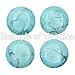 Beadaholique Chinese Turquoise Dyed Howlite Gemstone Round Flat-Back Cabochons 25mm (1)