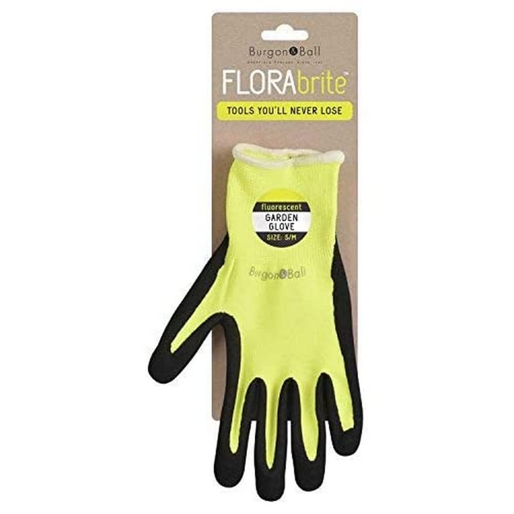 Burgon & Ball FloraBrite Gardening Gloves, Small/Medium, Yellow
