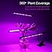 Lovebay Three Head LED Grow Light with Clip Base, 27W 54 LEDs Plant Grow Tube Lamp for Office Indoor Greenhouse Plants Herb Succulents, 360° Bendable Gooseneck, 3 Separated Switch, 2018 Upgraded