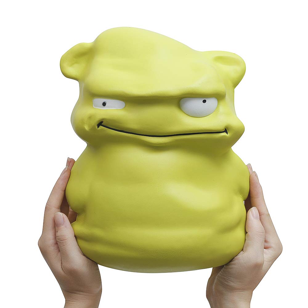 Anboor 9.8 Inches Jumbo Squishies Green Monster Squishy Slow Rising Squeeze Toys Stress Relief Kawaii Soft Squishies Sensory Toys Gift Collection