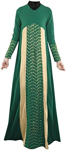 Kharadin Women's Muslim Lace Splices Dress Arabic Novelty Long Robe