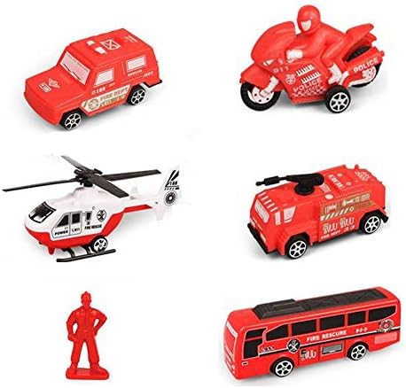 Play Vehicles Set JINGYAT Mini Cars Toy Assorted Five Fire Truck Die Cast Vehicle