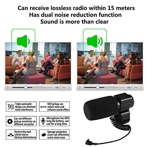 5 Camcorder+Comkes+Vlogging+External+Microphone