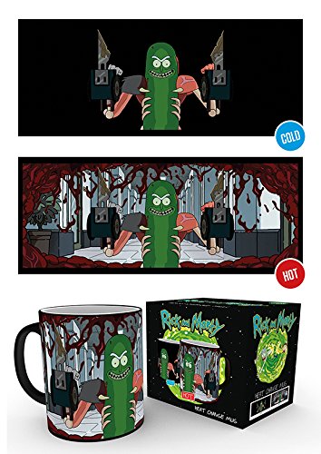 GB eyeLtd MGH0090 Rick and Morty Pickle Rick Heat Changing Mug Black/Multicolor 10 fl oz