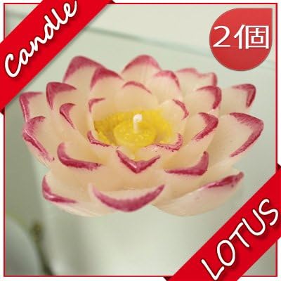 Amazon Co Jp 蓮の花をデザインしたキャンドル ロータス 2個セット ホーム キッチン