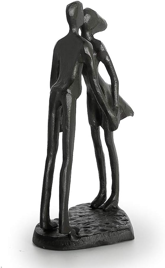 Aoneky Affectionate Couple Art Iron Sculpture - Image 3