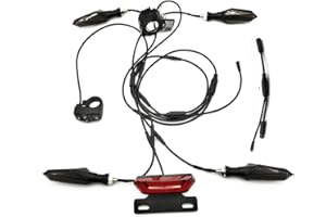 36V 48V 52V E-Bike And Tricycle Light Kit Featuring Front Headlight, Rear Brake Light, Flowing Turn Signals, Waterproof Const