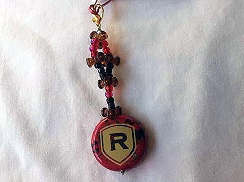 Redds Apple Red Gold Recycled Bottlecap and Dark Brown Tribead Keychain