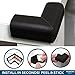 Foam Corner Protectors | 8-Pack Foam Caring Corner Guards by The Hamptons Baby | Safety Furniture Bumpers | Long Lasting, Pre-Applied Adhesive | Sharp Corner Cushions (Black)